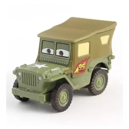 Fém kisautó - Race Team Sarge (Őrmester), dzsip - Verdák - ÚJ
