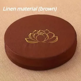   40 cm átmérőjű kerek kemény meditációs párna, barna - ÚJ