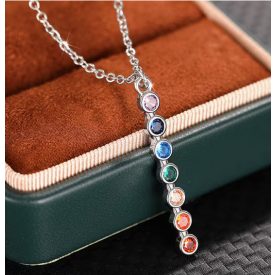 7 csakra ezüst színű nyaklánc - ÚJ