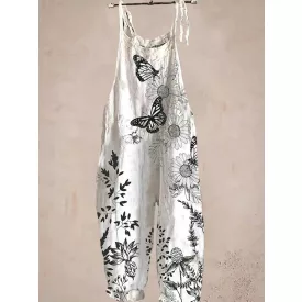   Női fehér pillangós, lepkés nyári overall, playsuit - ÚJ