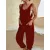 Női bordó kantáros nyári overall, playsuit - ÚJ