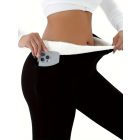 Női fekete meleg, bélelt leggings - ÚJ