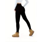 Női fekete meleg, bélelt leggings - ÚJ