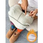 Női bohém mintás szőrmével bélelt meleg leggings - ÚJ