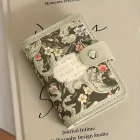 Khaki virágos virágos irattartó, igazolványtartó - ÚJ