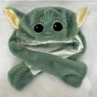 Szőrmés mozgatható fülű, vicces sapka - Yoda - Star Wars - ÚJ
