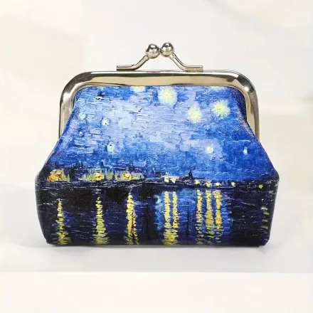 Mini pénztárca - Van Gogh - Csillagos éj a Rhone fölött - ÚJ