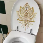 Arany Mandala Lótusz WC Matrica, Fürdőszobai WC Dekorációs matrica - ÚJ