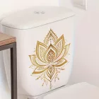 Arany Mandala Lótusz WC Matrica, Fürdőszobai WC Dekorációs matrica - ÚJ
