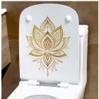 Arany Mandala Lótusz WC Matrica, Fürdőszobai WC Dekorációs matrica - ÚJ