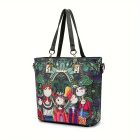 Zöld mintás 5 részes táska szett - ÚJ