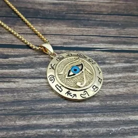   Egyiptomi hórusz szeme arany színű bizsu nyaklánc, jelmezhez is jó - ÚJ