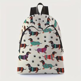 Fehér tacskós hátizsák - ÚJ