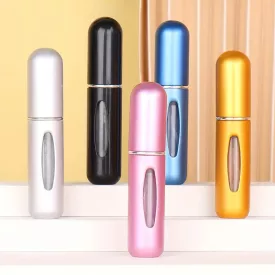   Mini hordozható utántölthető parfüm spray, kozmetikai palack, 5ml, 5 db egyben - ÚJ