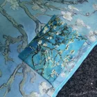 Nagyméretű összehajtható füles bevásárlótáska, szatyor - Van Gogh: Mandulavirágok - ÚJ 