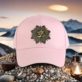   Felnőtt méretű ellenzős sapka, baseball sapka OM szimbólummal, rózsaszín - ÚJ