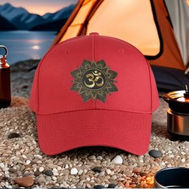   Felnőtt méretű ellenzős sapka, baseball sapka OM szimbólummal, piros - ÚJ