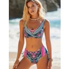 Női 3XL-es virágos bikini - ÚJ