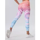 Női S-es fehér-rózsaszín-kék mandalamintás leggings - ÚJ