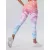 Női S-es fehér-rózsaszín-kék mandalamintás leggings - ÚJ