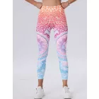 Női S-es fehér-rózsaszín-kék mandalamintás leggings - ÚJ