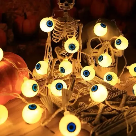 Szemgolyó izzósor - Halloween - ÚJ