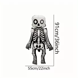   Felfújható csontváz, fólialufi 91x55 cm - Halloween - ÚJ