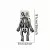 Felfújható csontváz, fólialufi 91x55 cm - Halloween - ÚJ