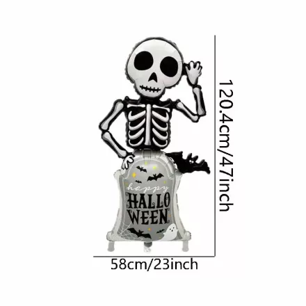 Felfújható csontváz, fólialufi 120x58 cm - Halloween - ÚJ