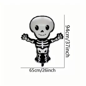   Felfújható bébi csontváz, fólialufi 94x65 cm - Halloween - ÚJ