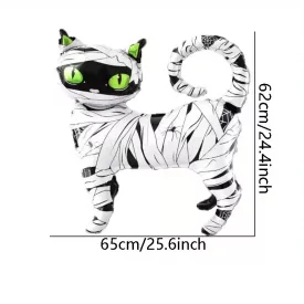   Felfújható múmia cica, macska, fólialufi 62x65 cm - Halloween - ÚJ