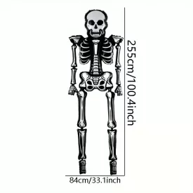   Felfújható óriás csontváz, fólialufi 225x84 cm - Halloween - ÚJ