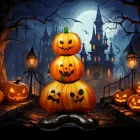 Felfújható tök, fólialufi 120x47 cm - Halloween - ÚJ
