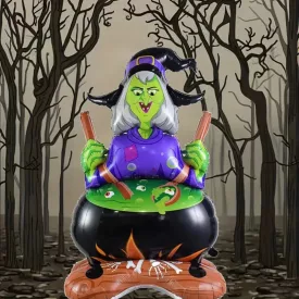   Felfújható boszorkány, fólialufi 113x67 cm - Halloween - ÚJ