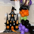 Felfújható extra nagy gótikus várkastély, fólialufi 150x106 cm - Halloween - ÚJ
