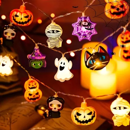 Party izzósor, 20 led, 300 cm - Halloween - ÚJ