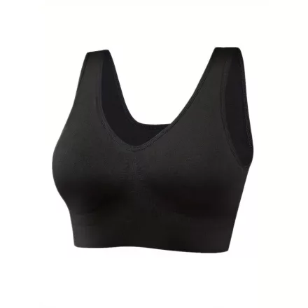 Női 5XL-es fekete sportmelltartó - ÚJ