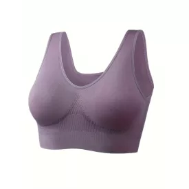 Női 5XL-es lila sportmelltartó - ÚJ