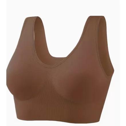 Női 4XL-es barna sportmelltartó - ÚJ