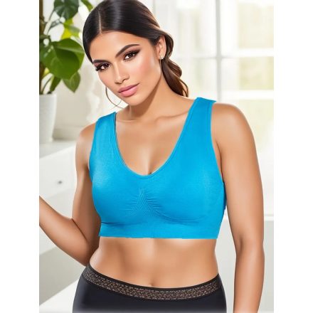 Női 4XL-es kék sportmelltartó - ÚJ