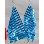 Kék rombusz alakú könnyű fülbevaló - ÚJ