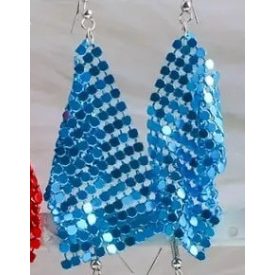 Kék rombusz alakú könnyű fülbevaló - ÚJ