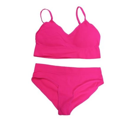 Női XL-es pink alsónemű szett - melltartó és bugyi - ÚJ