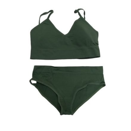 Női XL-es khaki alsónemű szett - melltartó és bugyi - ÚJ