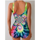 Női XL-es mandalamintás színes fürdőruha, úszódressz - ÚJ