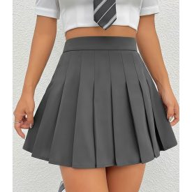   Női szürke rakott miniszoknya, pliszírozott szoknya - Hermione (Harry Potter) jelmezhez is jó - ÚJ