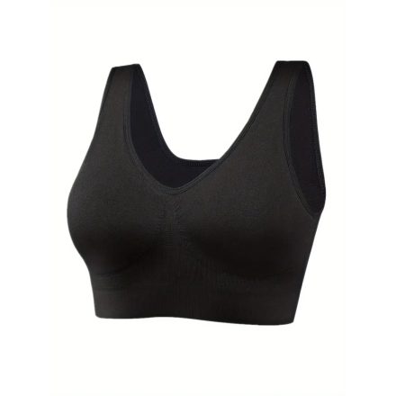 Női 4XL-es fekete sportmelltartó - ÚJ