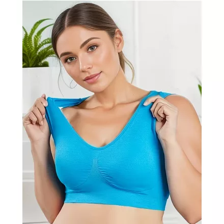 Női 5XL-es kék sportmelltartó - ÚJ