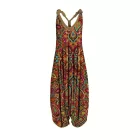 Női L-es színes bohém mintás hárem nyári overall, playsuit - ÚJ