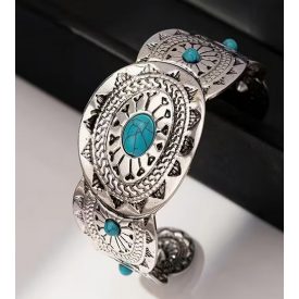 Ezüst türkiz köves karkötő karperec - ÚJ